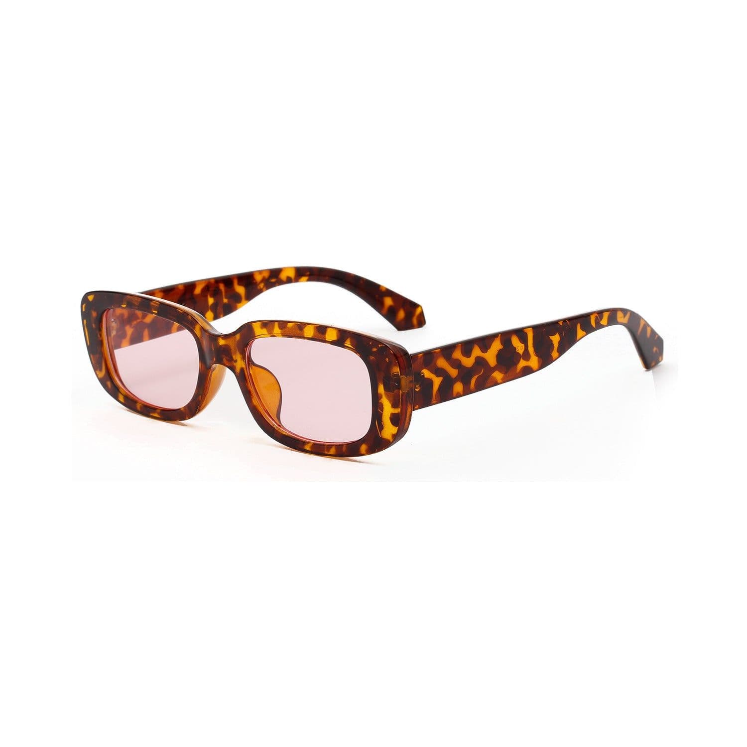 image-Wuhuama glasses manufacturer 95004 small square frame tortoiseshell sunglasses for women retro leopard print small sunglasses for men