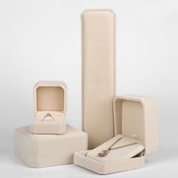 image-Jewelry Box Bracelet Ring Box Flannel Jewelry Storage Pendant Packaging Box Earring Necklace Box Gift Wholesale