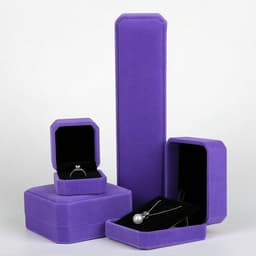 image-Jewelry Box Bracelet Ring Box Flannel Jewelry Storage Pendant Packaging Box Earring Necklace Box Gift Wholesale