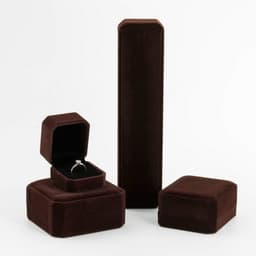 image-Jewelry Box Bracelet Ring Box Flannel Jewelry Storage Pendant Packaging Box Earring Necklace Box Gift Wholesale