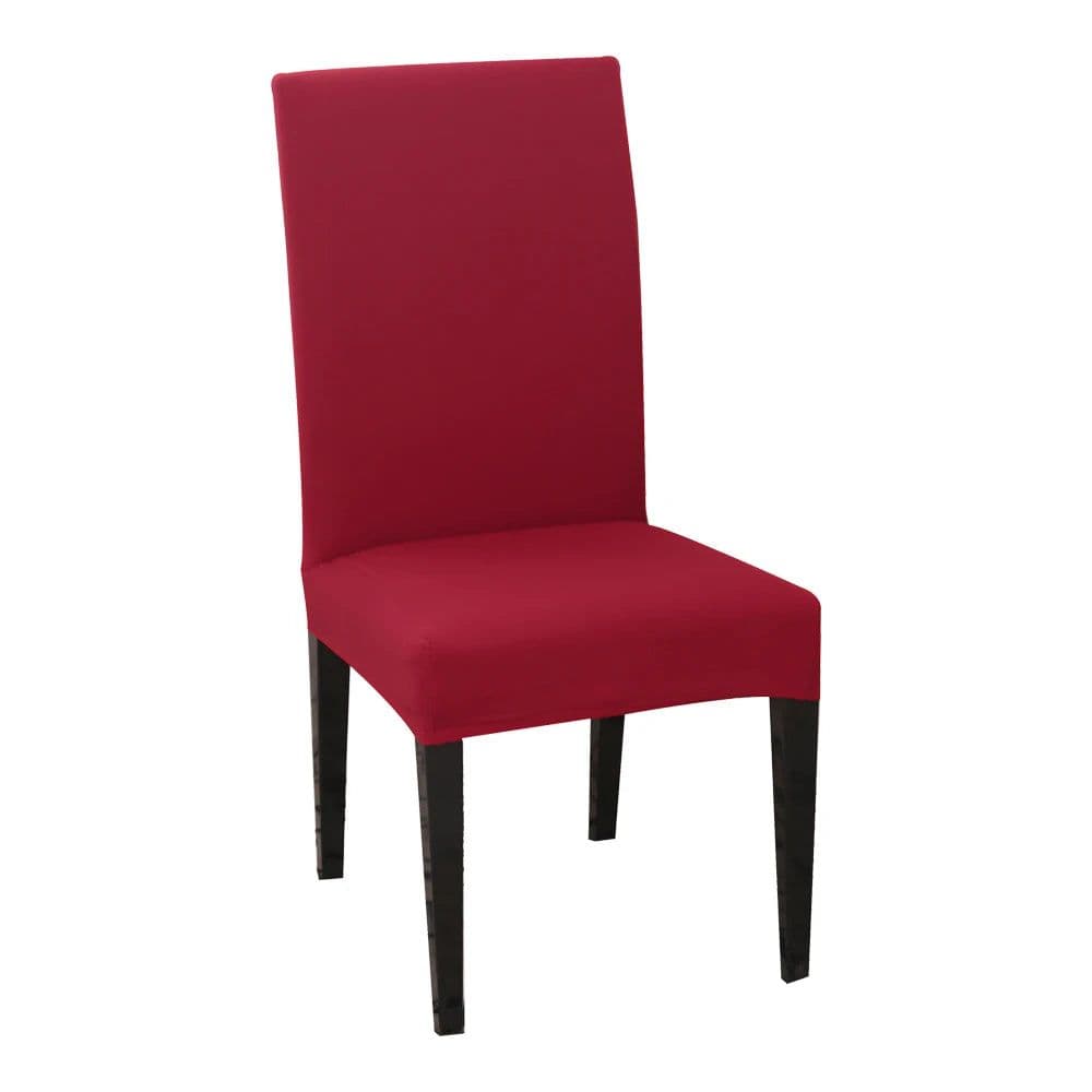 image-1/2/4/6Pcs Solid Color Stretch Chair Cover Spandex Universal Removable Dining Chair Protection Covers For Wedding Banquet Hotel