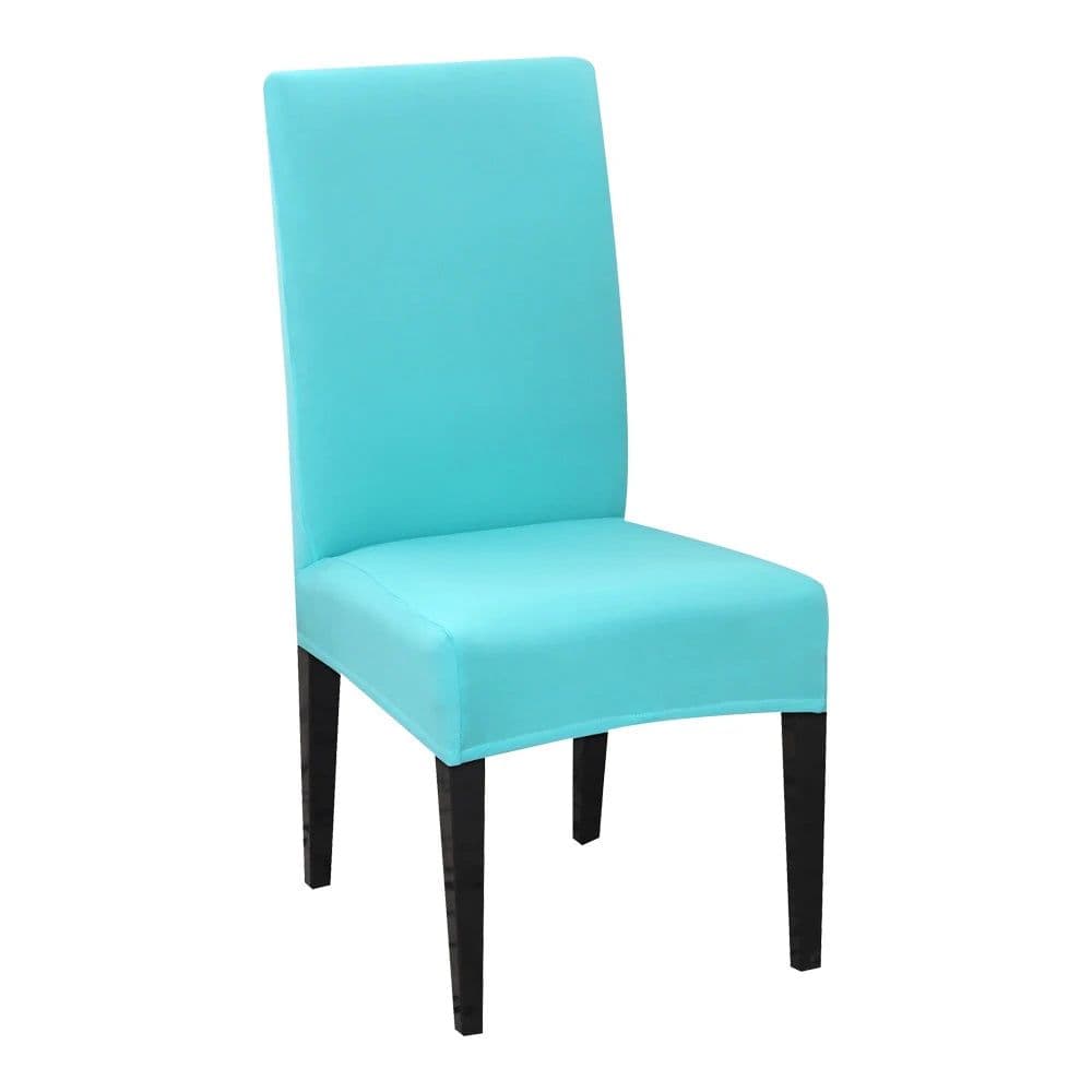 image-1/2/4/6Pcs Solid Color Stretch Chair Cover Spandex Universal Removable Dining Chair Protection Covers For Wedding Banquet Hotel