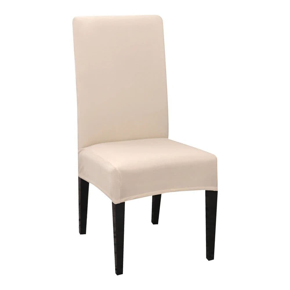 image-1/2/4/6Pcs Solid Color Stretch Chair Cover Spandex Universal Removable Dining Chair Protection Covers For Wedding Banquet Hotel