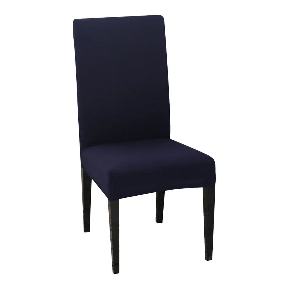 image-1/2/4/6Pcs Solid Color Stretch Chair Cover Spandex Universal Removable Dining Chair Protection Covers For Wedding Banquet Hotel