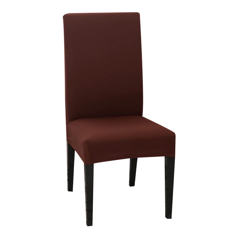 image-1/2/4/6Pcs Solid Color Stretch Chair Cover Spandex Universal Removable Dining Chair Protection Covers For Wedding Banquet Hotel