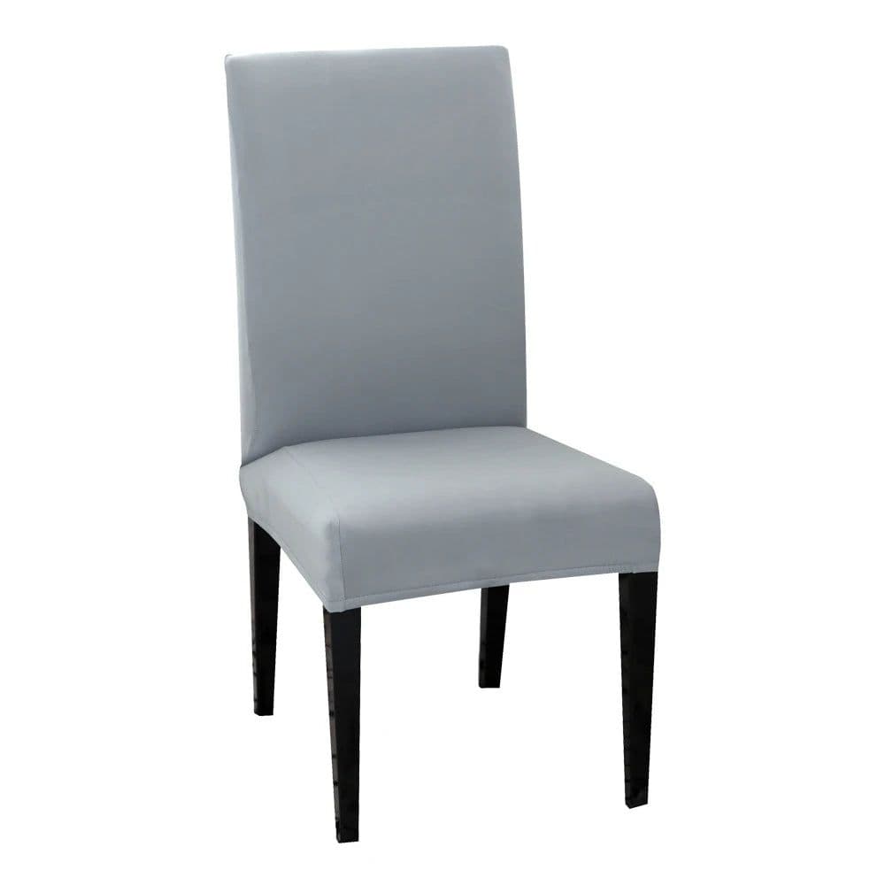 image-1/2/4/6Pcs Solid Color Stretch Chair Cover Spandex Universal Removable Dining Chair Protection Covers For Wedding Banquet Hotel