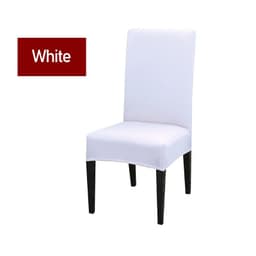 image-1/2/4/6Pcs Solid Color Stretch Chair Cover Spandex Universal Removable Dining Chair Protection Covers For Wedding Banquet Hotel