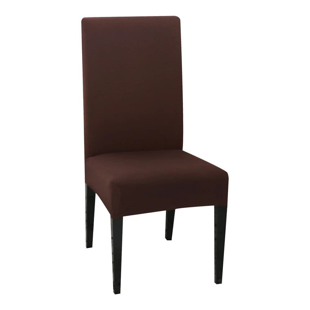 image-1/2/4/6Pcs Solid Color Stretch Chair Cover Spandex Universal Removable Dining Chair Protection Covers For Wedding Banquet Hotel
