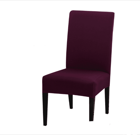 image-1/2/4/6Pcs Solid Color Stretch Chair Cover Spandex Universal Removable Dining Chair Protection Covers For Wedding Banquet Hotel