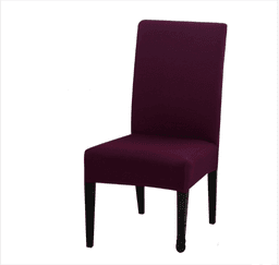 image-1/2/4/6Pcs Solid Color Stretch Chair Cover Spandex Universal Removable Dining Chair Protection Covers For Wedding Banquet Hotel