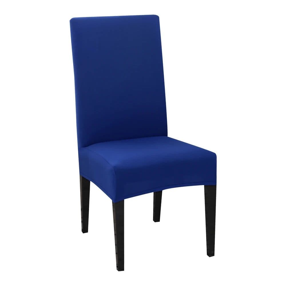 image-1/2/4/6Pcs Solid Color Stretch Chair Cover Spandex Universal Removable Dining Chair Protection Covers For Wedding Banquet Hotel