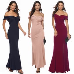image-Amazon foreign trade cross-border women's clothing explosion models Europe and the United States new V-neck split dress banquet evening dress long skirt