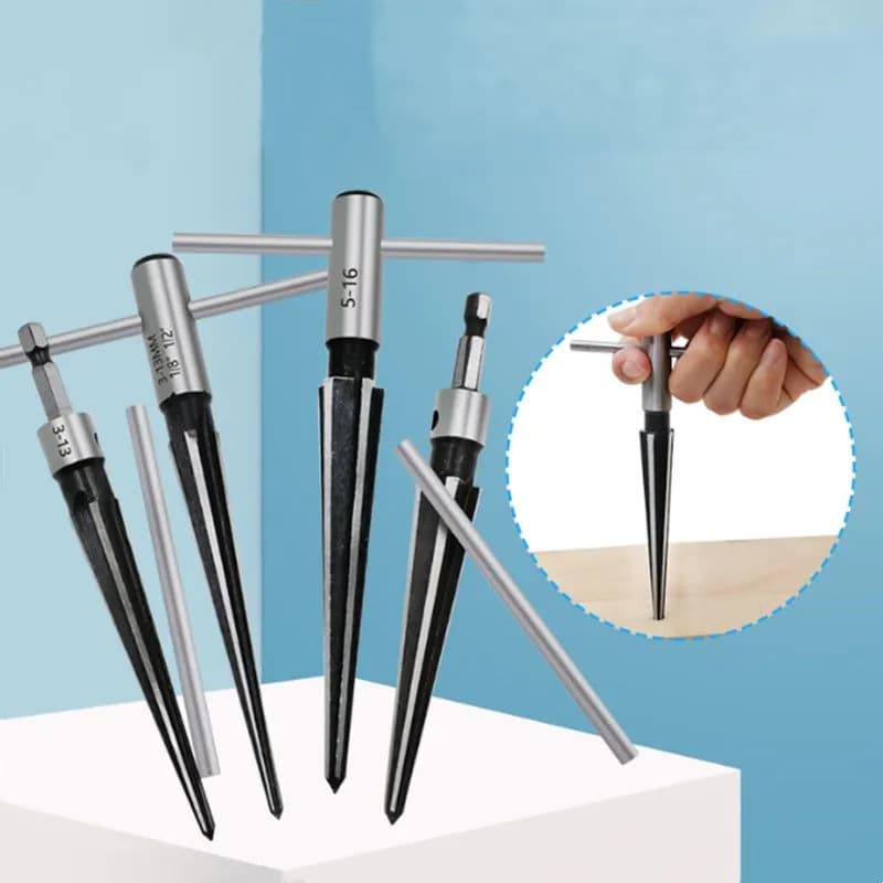 image-Round Shank Hex Shank Taper Reamer Woodworking Chamferer
