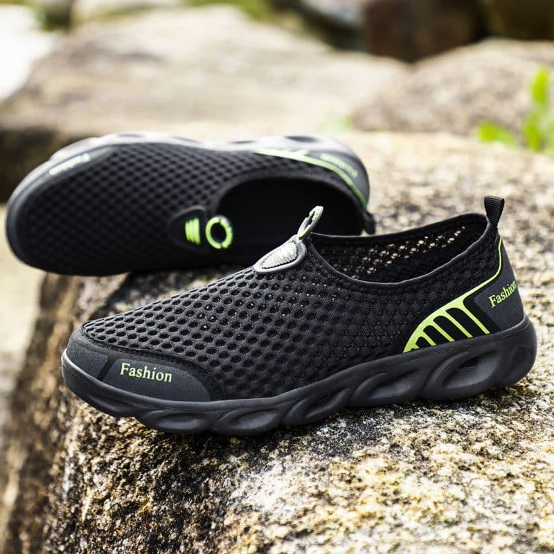 image-A03 spring and summer men's and women's river tracing shoes, sports shoes, low-cut footwear, lightweight, hollow, breathable outdoor shoes, wading shoes, mesh shoes