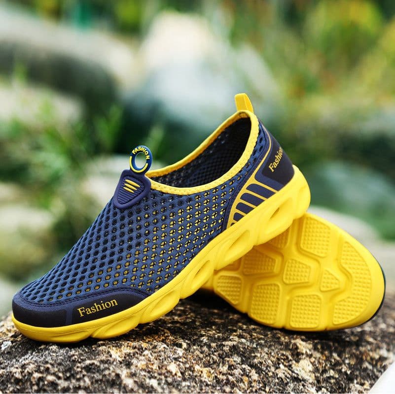 image-A03 spring and summer men's and women's river tracing shoes, sports shoes, low-cut footwear, lightweight, hollow, breathable outdoor shoes, wading shoes, mesh shoes