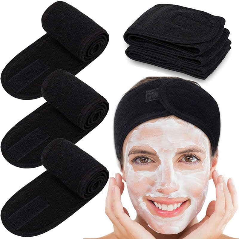 image-Amazon explosion models double-sided terry cloth ant cloth hair band wash face remover female hair hoop sports yoga hair band