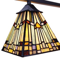 image-CHLOE Lighting KINSEY Mission Tiffany-style Blackish Bronze 5 Light Large Chandelier 30" Wide