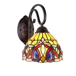 image-CHLOE Lighting SERENITY Victorian Tiffany-Style Dark Bronze 1 Light Wall Sconce 8 " Wide