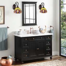 image-CHLOE Lighting SERENITY Victorian Tiffany-Style Dark Bronze 1 Light Wall Sconce 8 " Wide