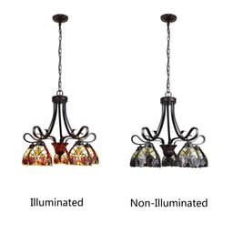 image-CHLOE Lighting ADIA Victorian Tiffany-Style Dark Bronze 5 Light Large Chandelier 24" Wide