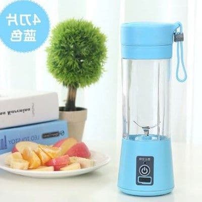 image-380ml 4/6 Blades Portable Electric Fruit Juicer Home USB Rechargeable Smoothie Maker Blenders Machine Sports Bottle Juicing Cup