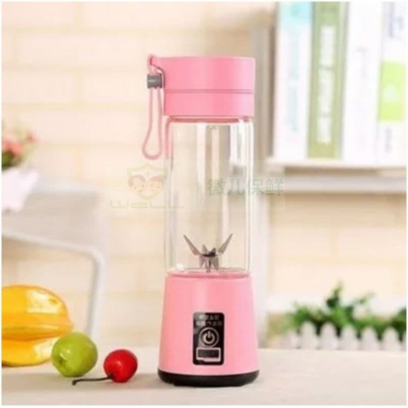 image-380ml 4/6 Blades Portable Electric Fruit Juicer Home USB Rechargeable Smoothie Maker Blenders Machine Sports Bottle Juicing Cup