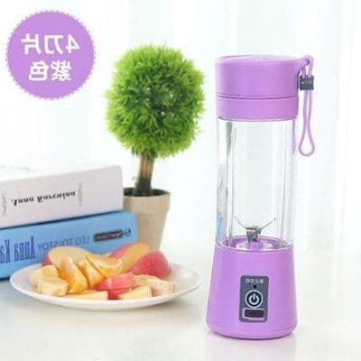 image-380ml 4/6 Blades Portable Electric Fruit Juicer Home USB Rechargeable Smoothie Maker Blenders Machine Sports Bottle Juicing Cup