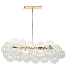 image-10LT Halogen Horiz Pendant, AGB, Clear Glass