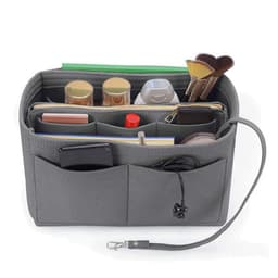 image-Felt Cosmetic bag with wallet Insert Bag For Handbag Organizer Storage bag (w/Detachable Zip Pocket) Fits Neverfull Speedy