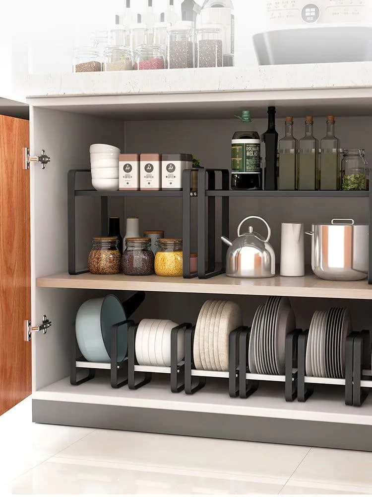 image-Ximai Cabinet Shelves Plates and Dishes Storage Rack Bowl Cup Rack Multifunctional Supplies Storage Rack
