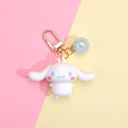 image-Japanese Korean cute keychain pudding dog kt cat keychain fur ball pendant cross-border hot sale package clothing pendant