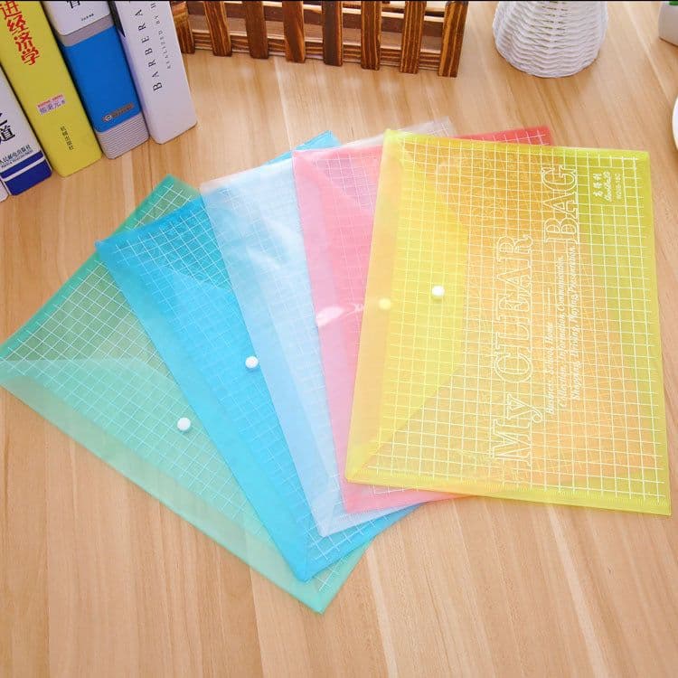 image-PVC Snap Button A4 File Bag 18C - Tong Zhusheng Model 209
