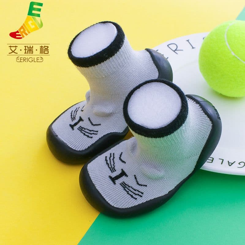 image-Spring and summer new baby children's shoes cartoon home floor footwear baby toddler shoes striped animal pattern socks shoes