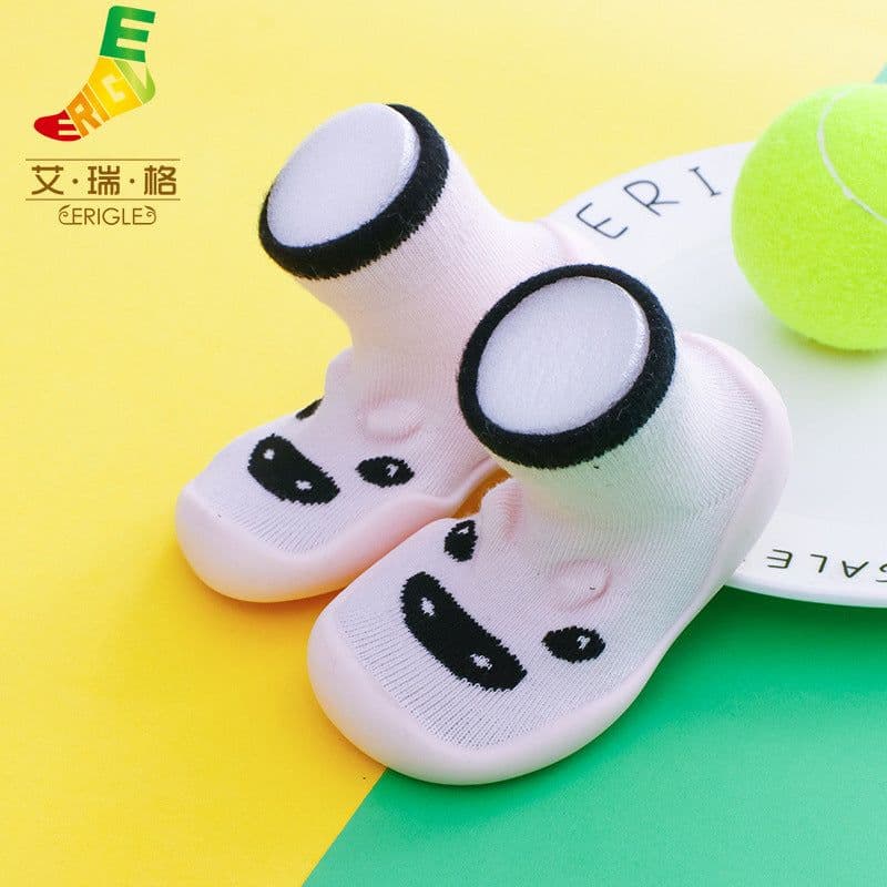 image-Spring and summer new baby children's shoes cartoon home floor footwear baby toddler shoes striped animal pattern socks shoes