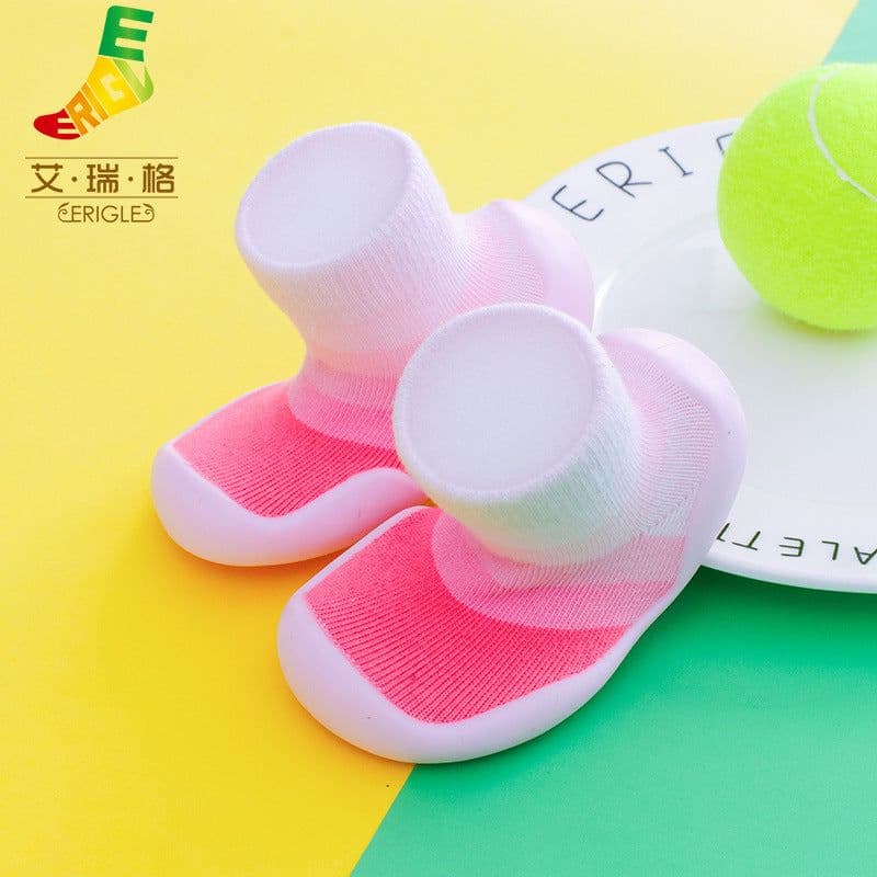 image-Spring and summer new baby children's shoes cartoon home floor footwear baby toddler shoes striped animal pattern socks shoes