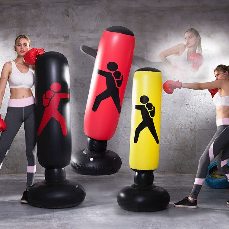 image-Cross-border hot sale pvc thickened fitness inflatable boxing column tumbler fighting column vent toy decompress 1.6 meters high