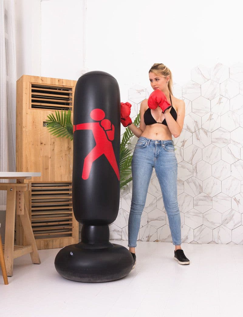 image-Cross-border hot sale pvc thickened fitness inflatable boxing column tumbler fighting column vent toy decompress 1.6 meters high