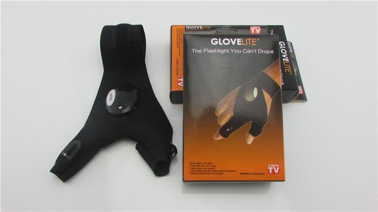image-led flashlight fishing repair camping running riding lighting half finger with lights night fishing gloves night running lights gloves