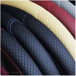 image-Car steering wheel cover fiber leather double round no inner ring elastic band grip cover AliExpress Amazon cross-border trade