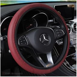 image-Car steering wheel cover fiber leather double round no inner ring elastic band grip cover AliExpress Amazon cross-border trade