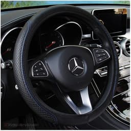 image-Car steering wheel cover fiber leather double round no inner ring elastic band grip cover AliExpress Amazon cross-border trade