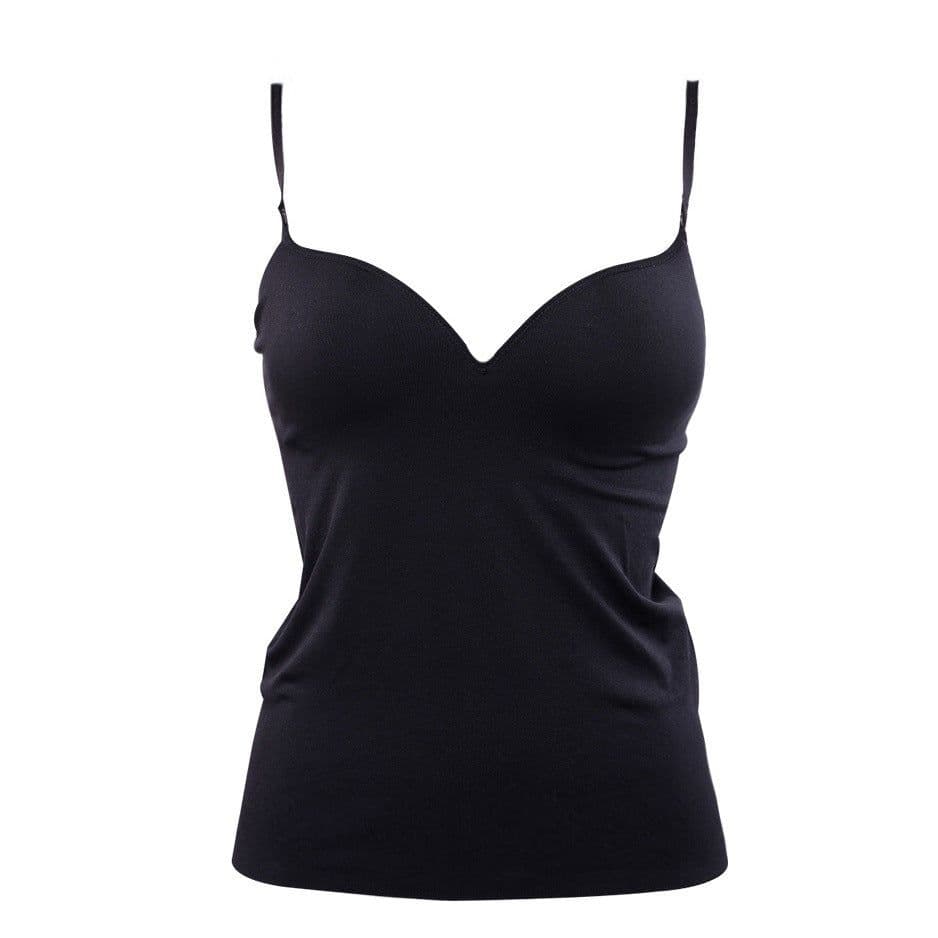 image-One-piece sports camisole with chest padbra-top steel-free bottoming shirt