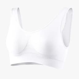 image-Middle-aged and elderly large size comfortable and breathable sports vest push-up beautiful back without steel ring with breast pads mother's underwear for women