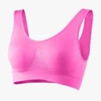 image-Middle-aged and elderly large size comfortable and breathable sports vest push-up beautiful back without steel ring with breast pads mother's underwear for women