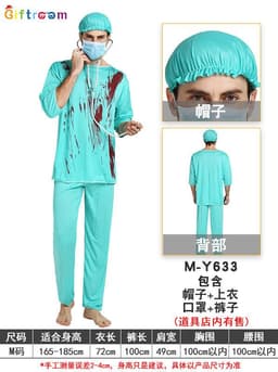 image-European and American foreign trade masquerade cosplay funny horror blood doctor nurse party party game costume