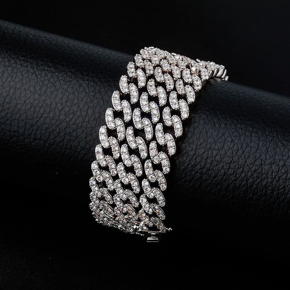 image-European and American cross-border ins hot models ladies Cuban chain jewelry accessories copper inlaid zircon 8mm Cuban chain hip-hop necklace