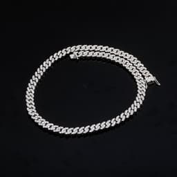 image-European and American cross-border ins hot models ladies Cuban chain jewelry accessories copper inlaid zircon 8mm Cuban chain hip-hop necklace