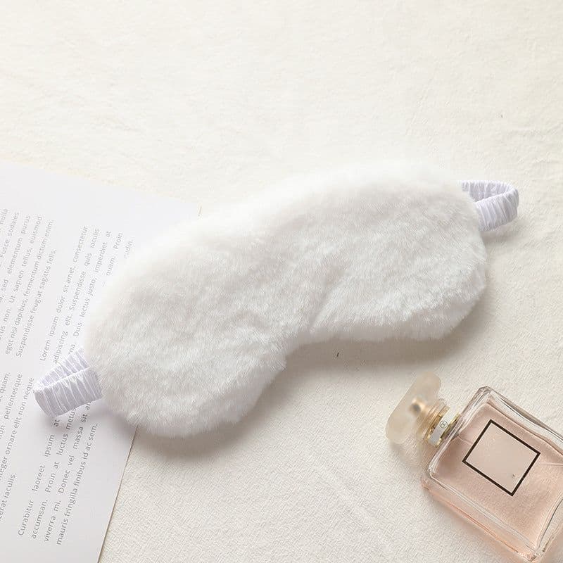 image-Rabbit hair shading sleep eye mask, breathable skin-friendly plush eye mask, hot pack ice pack, cute home eye mask wholesale