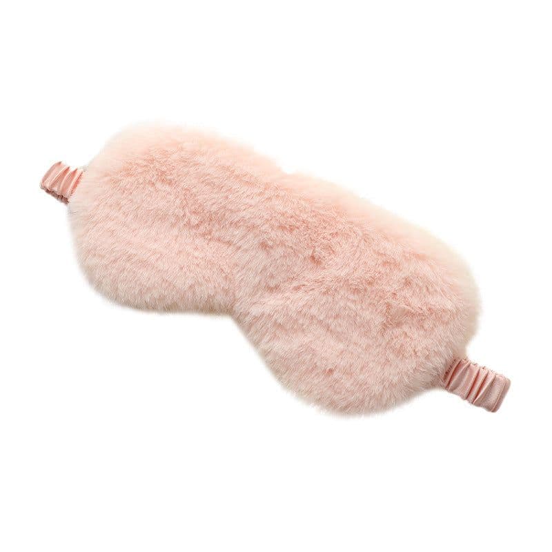 image-Rabbit hair shading sleep eye mask, breathable skin-friendly plush eye mask, hot pack ice pack, cute home eye mask wholesale