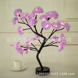 image-Nordic ins handmade rose tree lamp wholesale rose flower bedroom gift night table lamp decorative lamp led string light